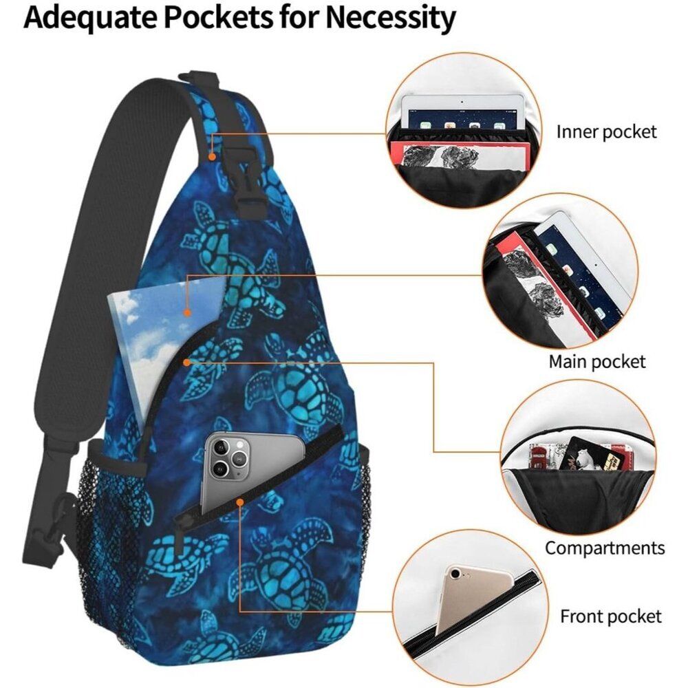 Elevate Your Adventures with the Stylish Sea Turtle Sling Bag - Waterproof - Picture 4 of 8